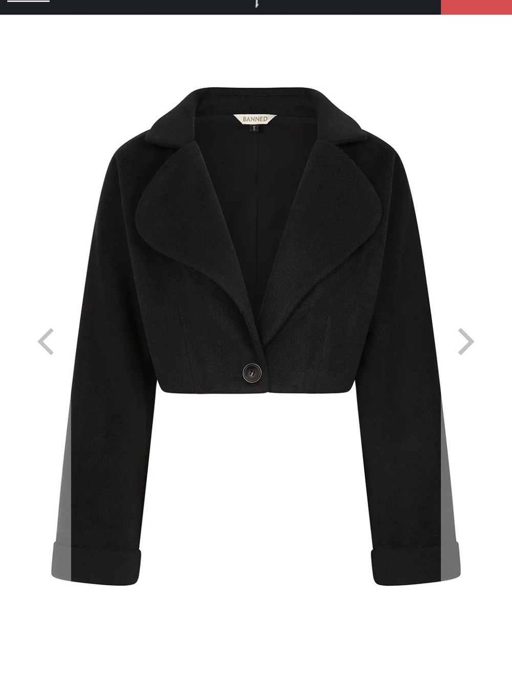 NWT Banned Alternative 1950s Style Cropped Coat - Plus Size 3X